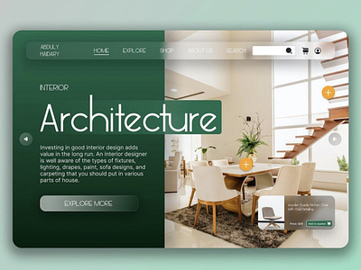 Interior Architecture UI Design Concept app branding design graphic design illustration logo typography ui ux vector