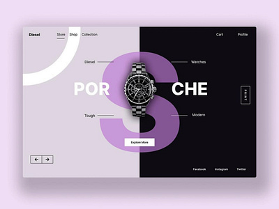 Watch Shop UI Design Concept app branding design graphic design illustration logo typography ui ux vector