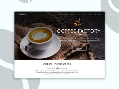 Coffee Factory Landing Page app branding design graphic design illustration logo typography ui ux vector