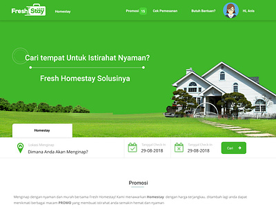 web design for a homestay ui ux webdesign