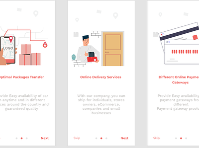 Delivery Interface graphic design ui