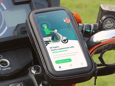 Vojol chatting driving mobile app motorcycle road safety ui ux vojol