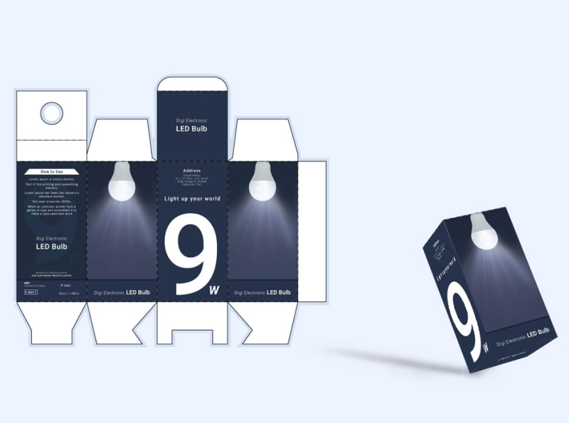 Electronic_Bulb_Package_Design by Tasleem Khan on Dribbble