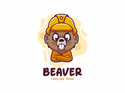 Beaver Logo Vector Template beaver design graphic design illustration logo vector