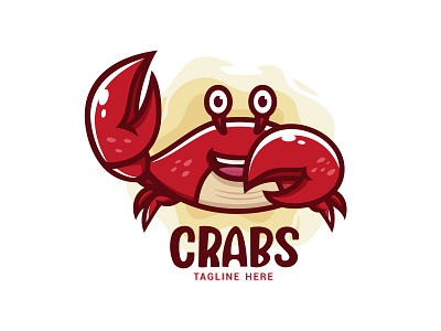 Red Crab Logo Vector Design branding crab logo crab vector design graphic design illustration logo logo crab vector