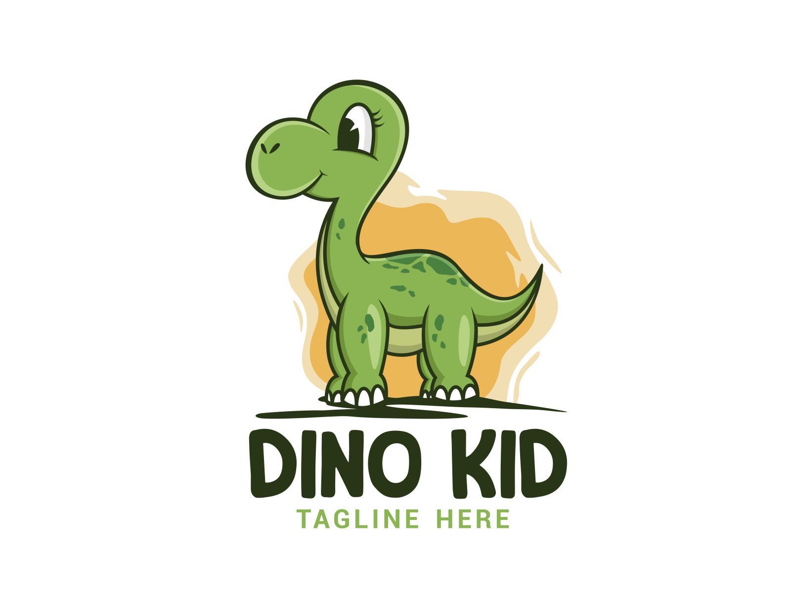 Dino Kid Logo Vector Design Template by Majestic Logo on Dribbble