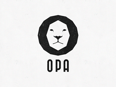Opa Nightclub brand icon illustration logo mono