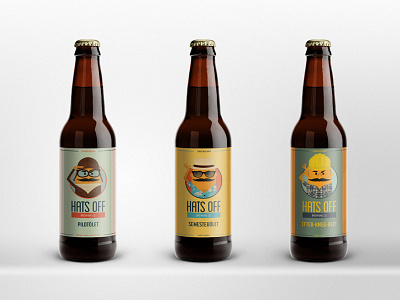Hatsoff Editions beer brand illustration logo