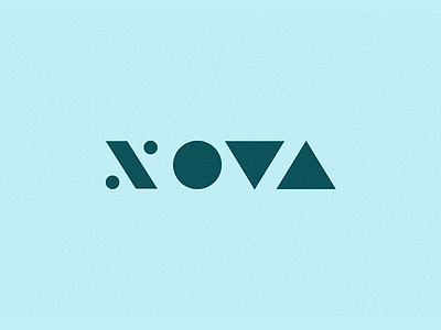 Nova blue brand logo logotype nova typography