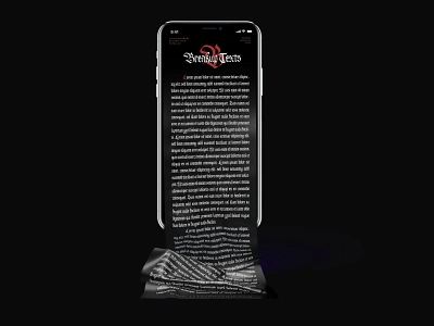 Long Scroll iPhone Blackletter Font Preview blackletter breakup calligraffiti calligraphy code fraktur iphone letterhythm lettering mockup presentation preview previews