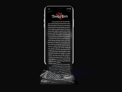 Long Scroll iPhone Blackletter Font Preview