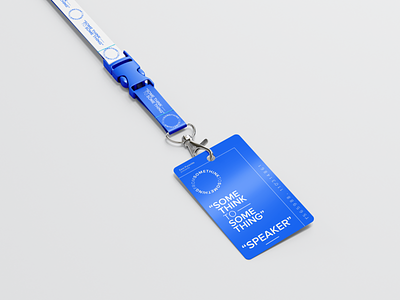 Some Think Conference Lanyard ID Tag Design branding concept design conference contemporary covid design designer event exhibition forum idea lanyard mockup museum outofthebox somethink speaker tag talk