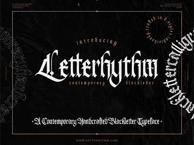 Letterhythm Contemporary Blackletter Typeface 🖤