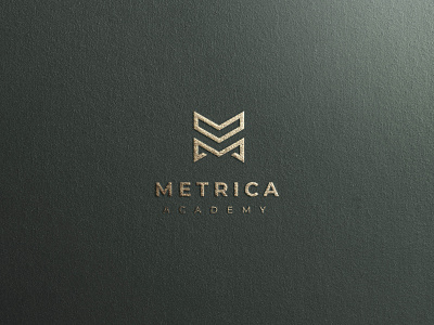Metrica Academy Logo academy education logo educational goldenratio line logo lineart logo design logotype m letter m logo metric minimal minimalist monoline symbol
