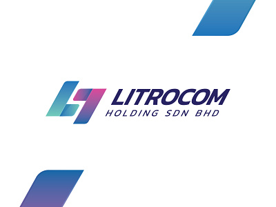 Litrocom Holding Logo branding colorful concept future futuristic gradient gradient logo litro logo design minimal minimalist modern swashes tech technology trading ui