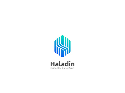 Haladin Logo branding connect connecting design gradients h logo logo design logofolio trading ui