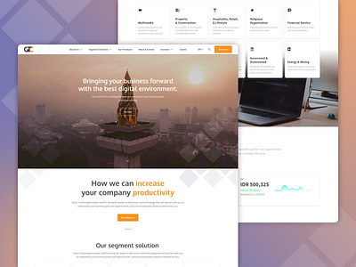 Galva Indonesia company profile desktop homepage ui web design