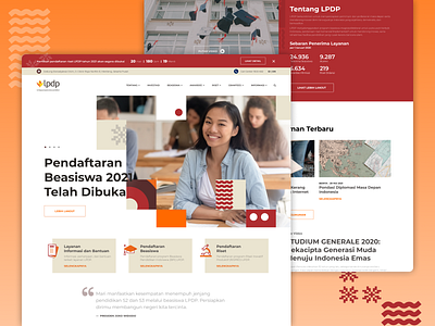 LPDP Website desktop education scholarship ui ux web design