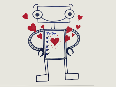 Slide illustration robots so todos yeahididthat