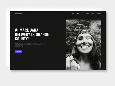 HighStandards Website-Desktop View branding clean dispensary marijuana mobile design responsive design responsive website simple design typogaphy ui ux vector webflow