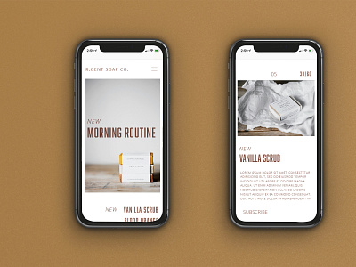Morning Routine- New client mockup page (mobile preview) branding clean design minimal responsive design responsive website simple design typogaphy typography ui ux