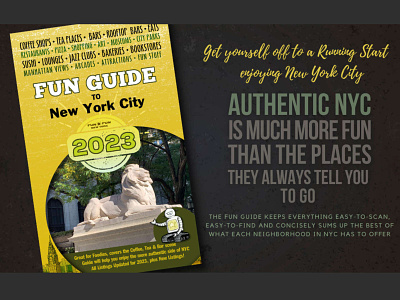 The Fun Guide to New York City 2023 | Guide Book book cover book design branding graphic design graphics guide book logo new york new york city travel travel book