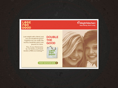 Lose For Good landing page | WeightWatchers.com branding graphic design landing page mastheads web design web graphics