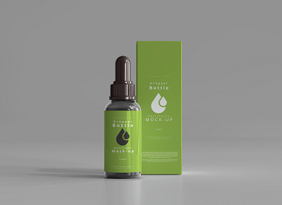 mockup bottle serum branding design graphic design logo typography