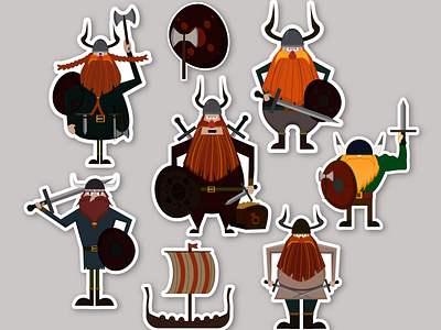 Viking character stickers.