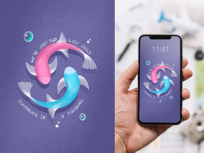 Pink Floyd Wallpaper art character concept design dribbble fish graphic graphic design illustration illustrator minimal music pinkfloyd poster procreate song vector wallpaper wallpaper design