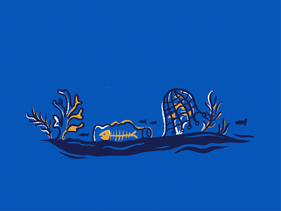 Keep the sea, plastic free! art character clean concept design dribbble ecofriendly fish graphic graphic design illustration plastic free plastic free sea pollution procreate app save earth sea life sea pollution sustainability underwater