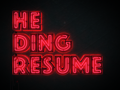 RESUME C4D c4d neon resume