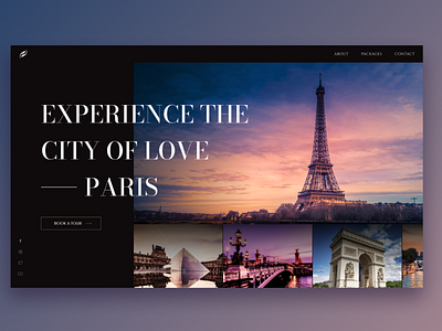 Tourist Agency Hero Section Design