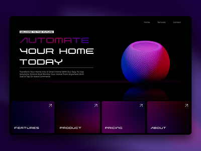 Smart Home Assistant Website Design design graphic design ui ux