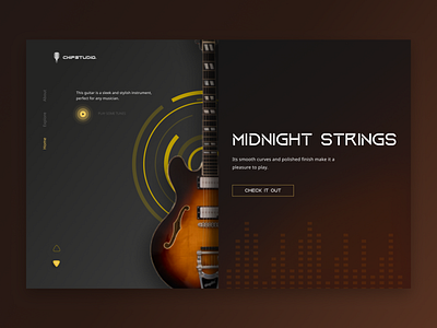 Guitar Studio Site Hero Section Product 1 design graphic design ui ux