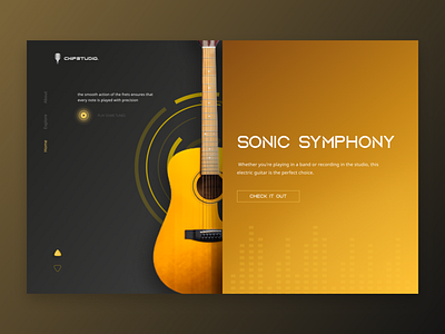 Guitar Studio Site Hero Design Product 2 branding design graphic design ui ux