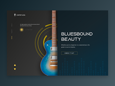 Guitar Studio Site Hero Design Product 3 design graphic design ui ux