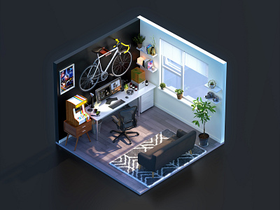 My Workspace 3d 3dsmax design game isometric render vray