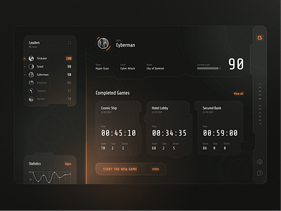 Cyber Game Interface Concept