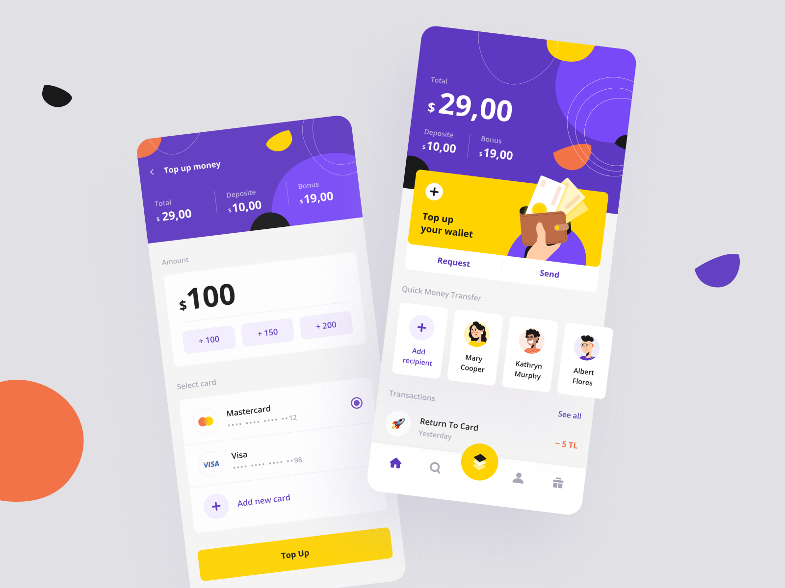 Fintech Mobile App by Julia for TechWings on Dribbble