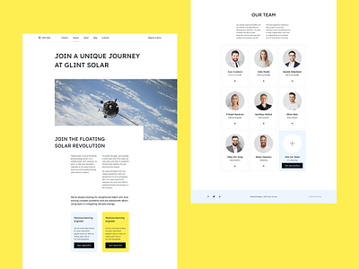 Website for solar company company data full screen home landing page machine learning mentalstack photos product design profiles solar energy sun team website yellow