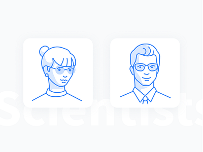 Scientists avatar icons no photo people science scientist scientists user photo