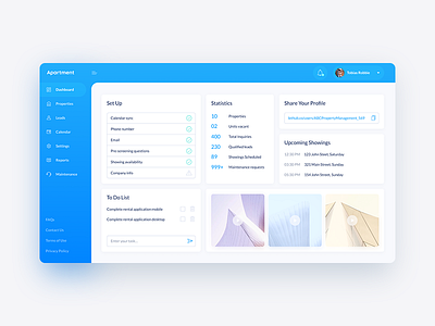 Dashboard Real estate website blue dashboard mentalstack uiux web webdesign
