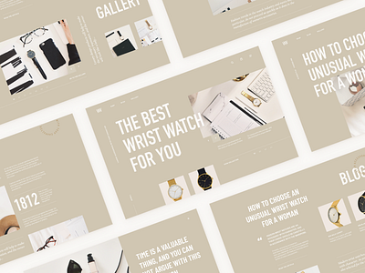 All pages for Wrist Watch shop beige clean concept home luxury mentalstack minimal minimalism website