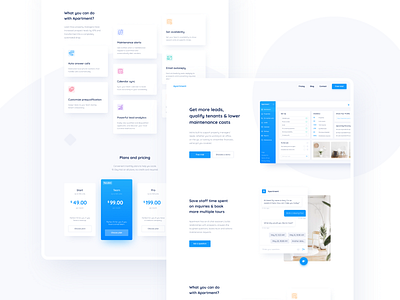 Landing page for Real Estate homepage landing page layout mentalstack real estate ui website design