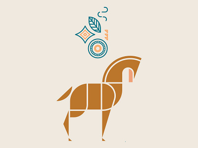 Horsie animal bojack geometric horse horseman horsie horsin around pattern shape