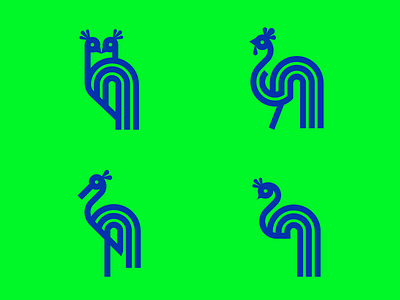 Avian icons avian bird chicken crane geometric icon logo mark minimal owl peacock rooster