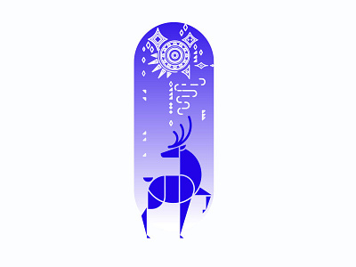 Deer 03 animal christmas deer fawn geometric icon logo minimal pattern shape