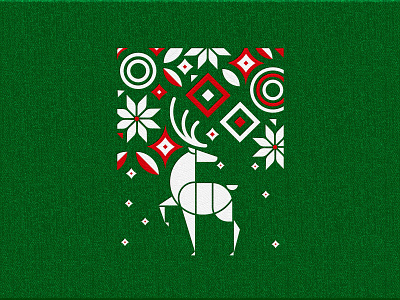 xmas animal christmas christmas card december deer geometric holiday jolly nature new year party pattern shape snow snowflake winter