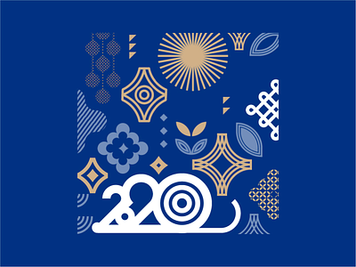 2020 2020 animal blue geometric gold icon logo mice minimal mouse new years pattern rat zodiac